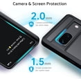 thumbnail image 5 of Designed for Pixel 7a Case, Shockproof Bumper Case for Google Pixel 7a, Slim Anti-Scratch Translucent Matte Hard PC Back & Soft Edge Protective Cover for Pixel 7a 6.1", Black, 5 of 13