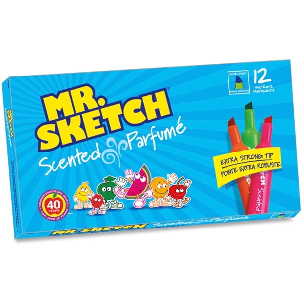 Sanford Mr. Sketch Scented Markers Bevel Point Style Assorted Water