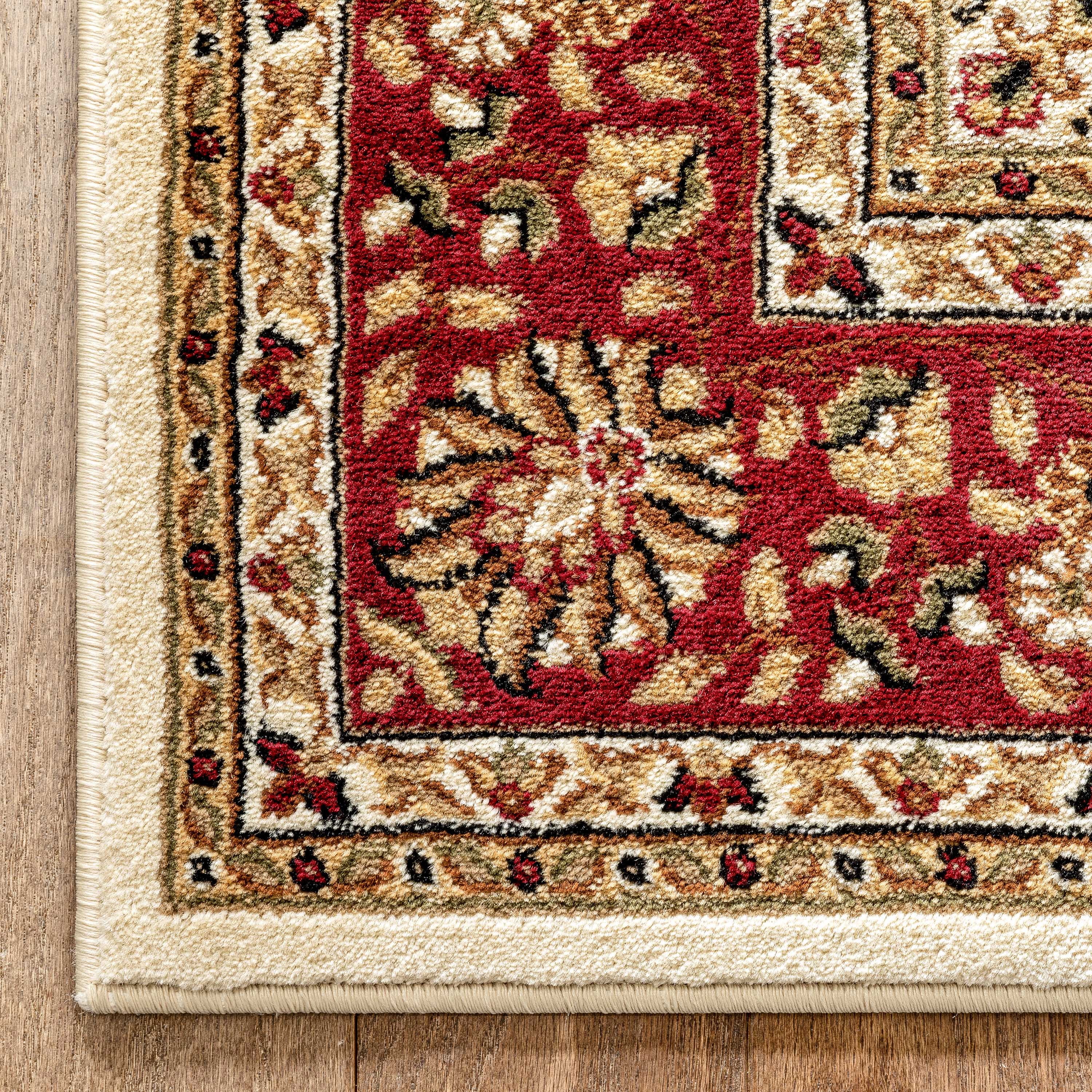Well Woven Barclay Medallion Kashan Traditional Oriental & Persian Ivory 7'10" x 9'10" Area Rug