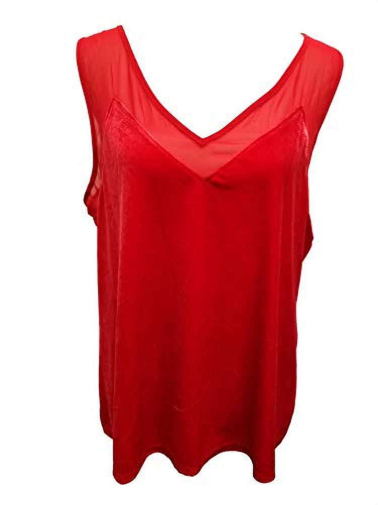 red sleeveless shell
