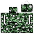 thumbnail image 5 of Xixirimido Golf Cart Seat Covers, Universal Golf Cart Seat Towel Blanket Quilted with 4 Pockets Fits for EZGO, Yamaha, Club Car & More 2-Seat Carts, Golf Balls Green Camouflage, 5 of 8
