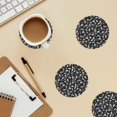 thumbnail image 6 of Xecao Black White Leaves for MDF Cork Coaster 4 Pcs,Drink Coasters,Suit for House Warming Gifts New Home ,Coffee Table Decor-Round Shape, 6 of 7