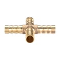thumbnail image 3 of Accesorio de latón con espiga de 8mm o 5/16" 4 vías, accesorio de cruce de latón para aire, gas, agua y combustible, 3 of 3