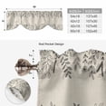 thumbnail image 6 of Black Beige Fall Tie Up Valance Curtains for Windows, Kitchen Curtains Window Treatments, Thanksgiving Eucalyptus Leaves Art Short Window Shades Valances for Bedroom Bathroom Cafe 42"x12", 6 of 8