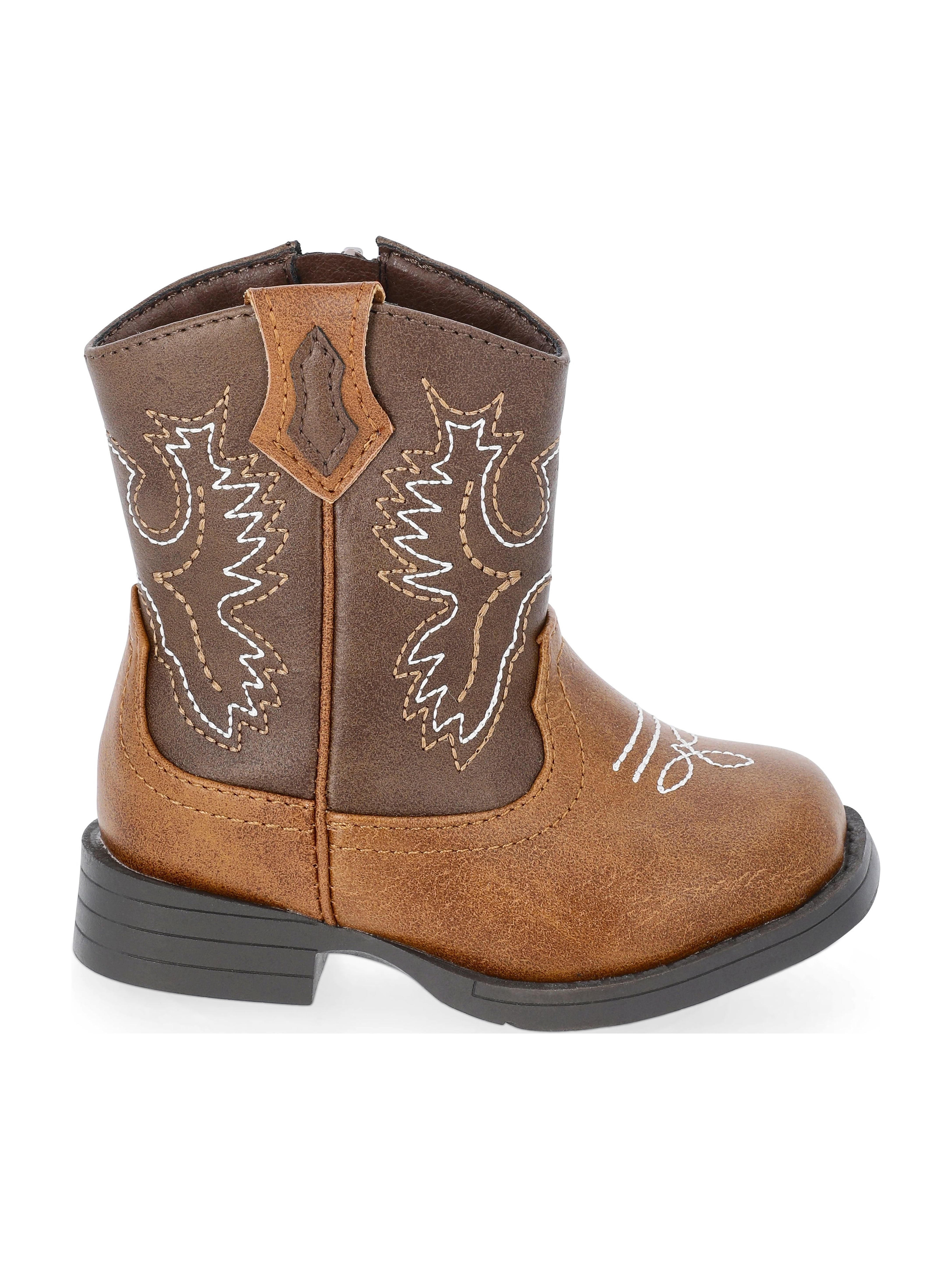 Wonder Nation Baby Boys Faux Leather Western Boots