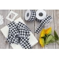 thumbnail image 4 of Joycrosso Wired-Edge Checkered Burlap Ribbon, 1 Inch x 10 Yard, Black/White, Buffalo Plaid Ribbon for Gift wrapping, Christmas Decorations, Wreaths, Big Bows, Rustic Farmhouse Holiday Decoration, 4 of 6