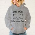 thumbnail image 3 of Sudadera con capucha divertida con estampado de Just A Girl Who Loves Cats, sudadera de moda Harajuku, sudadera informal para hombre y mujer, 3 of 5