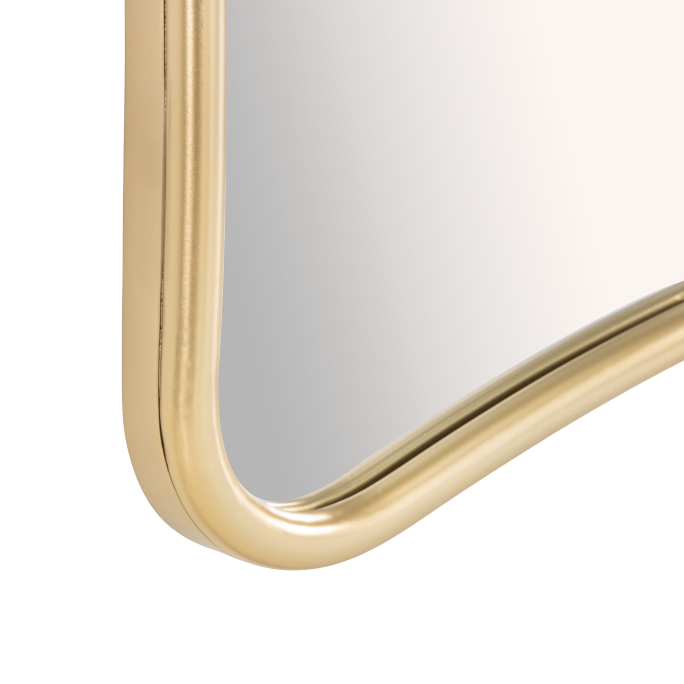 DecMode 24" x 35" Gold Rectangular Wall Mirror