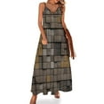 thumbnail image 1 of Vestido sin mangas con estampado de madera, ropa de mujer, vestido de verano para mujer, elegante, elegante, para boda, noche, vestido de verano suelto, 1 of 7