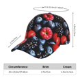 thumbnail image 2 of Fotbe Variety Of Fruits And Berries Gorro Clásico de Béisbol, Gorra Ajustable con Broche Snapback, Gorro de Exterior de Algodón Suave, 2 of 6