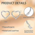 thumbnail image 3 of 925 Sterling Silver Heart Hoop Earrings for Women Girls 14K Gold Earrings Cute Small Heart Hoops Drop Love Earring Rosegold Lightweight Sleeper Earrin, 3 of 4