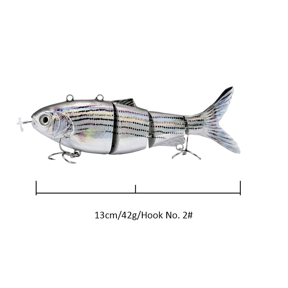 Yucurem Robotic Fishing Lure Electric Wobbler Rechargeable Robotic Swimming Fishing Lure Electric Wobbler Bait (T-620)