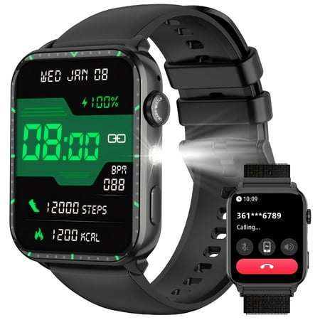 Blackview Smart Watches for Women Men,1.91" HD Smartwatch with 100+ Sports Modes,IP68 Waterproof,Bluetooth Call and Music Control,fits for Android Iphone(Black)