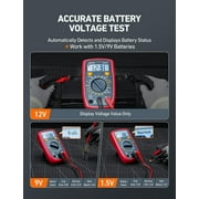 AstroAI Digital Multimeter Voltage Tester 2000 Counts with Ohm Volt Amp and Diode Voltage Meter, Electrical Tester Volt Ohm Amp Meter, 1Pack