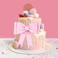 thumbnail image 3 of NOGIS 2Pcs Pink Oversized Bow Cake Toppers for Girls Bow Cake Decoration Wedding Cake Toppers Cake Decorating Kit for Girl Birthday Wedding Party Cake Decorations, 3 of 7