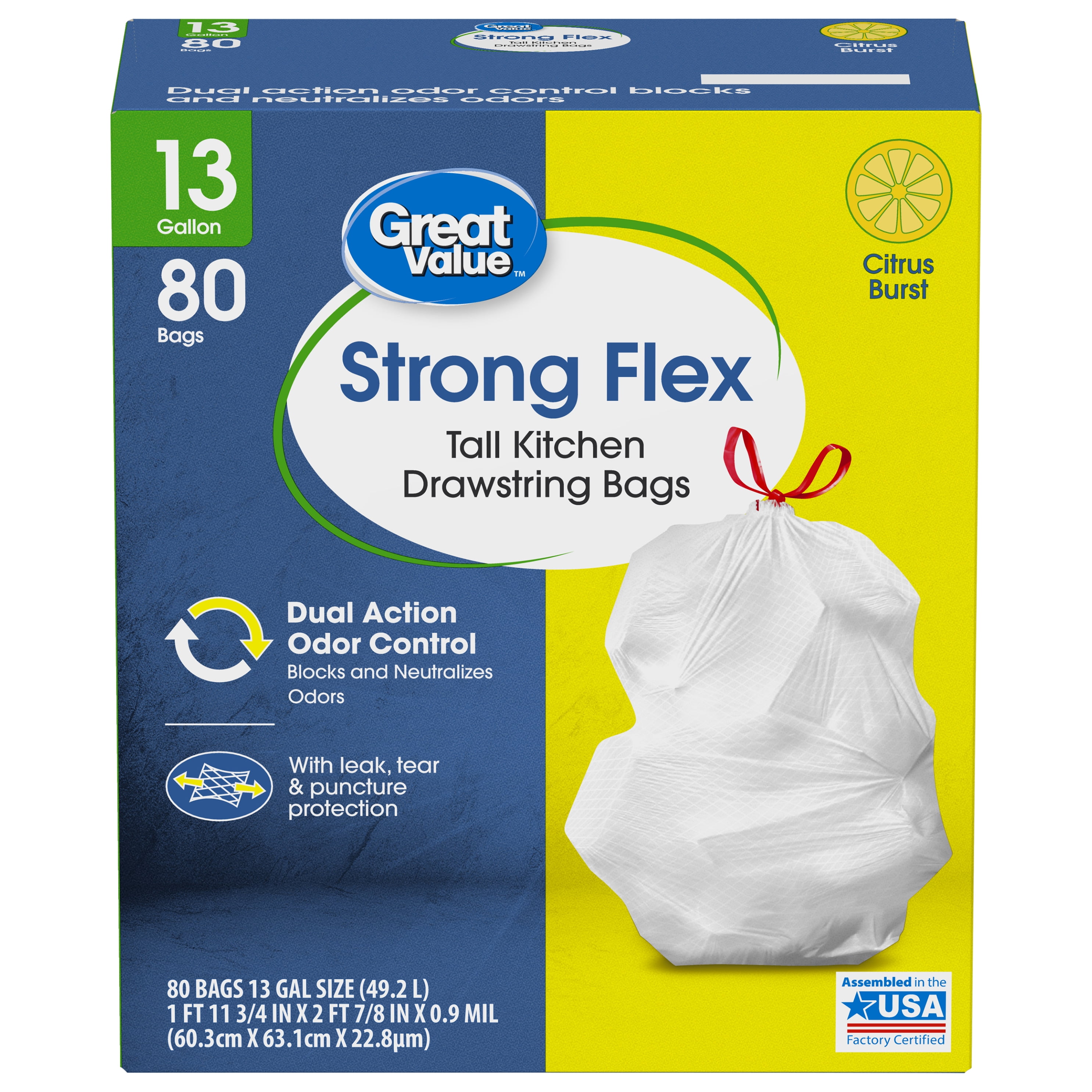 Strong Flex Tall Kitchen Trash Bags 