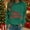 Army Green, variant on SwiftWear Merry Christmas Glitter Print Crew Neck Sweatshirts Women Festive Pullover No Hood Casual Holiday Top Beige