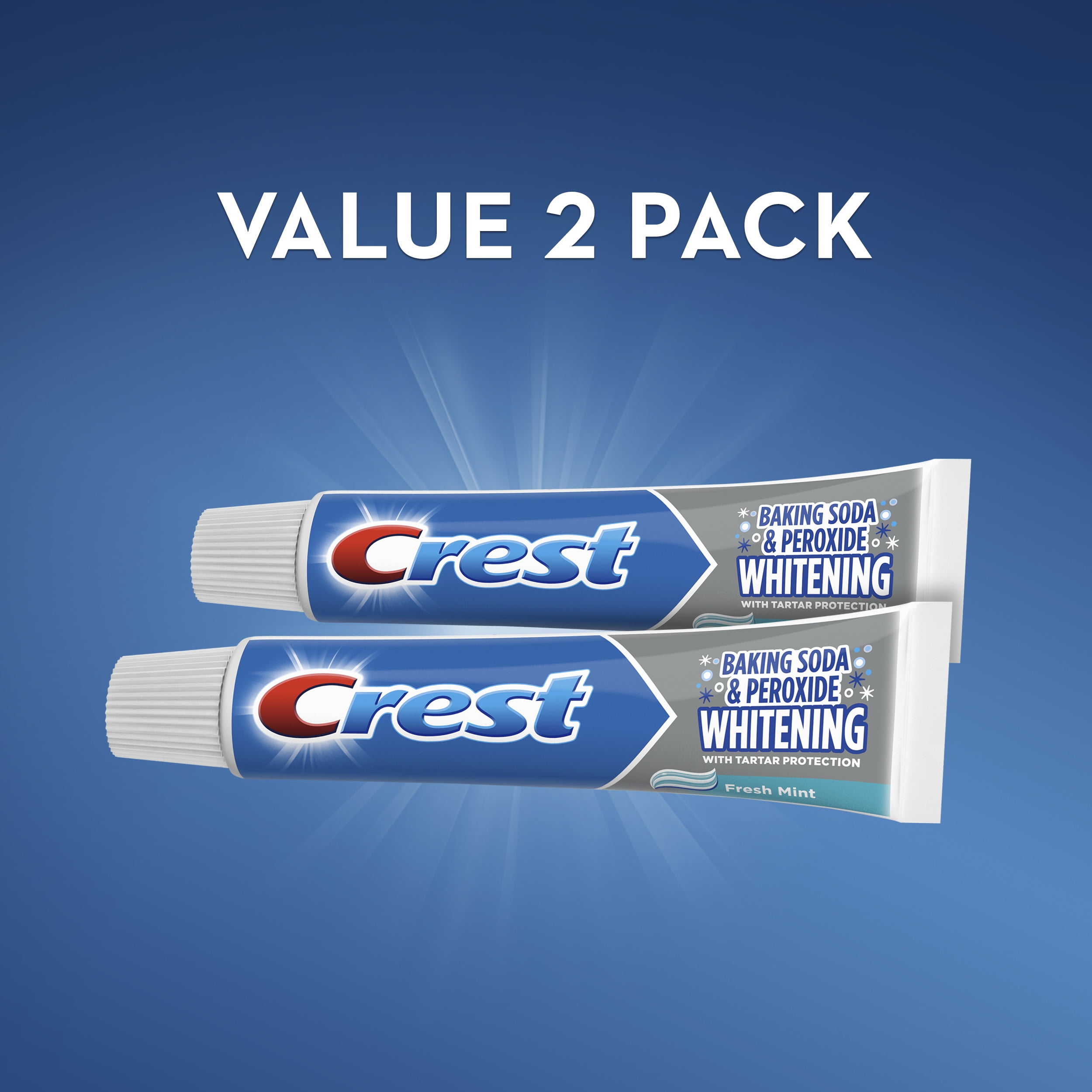 Crest 5.7 Oz. Baking Soda & Peroxide Whitening Toothpaste, 2 Pack