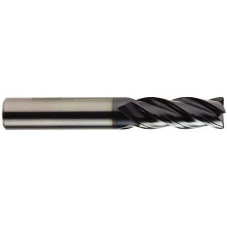 

OSG 1/2 Diam 4 Flute Single End Solid Carbide 0.06 Corner Radius End Mill TiAlN 3 OAL 1 LOC 1/2 Shank Diam Variable Helix RH Cut RH Flute Centercutting