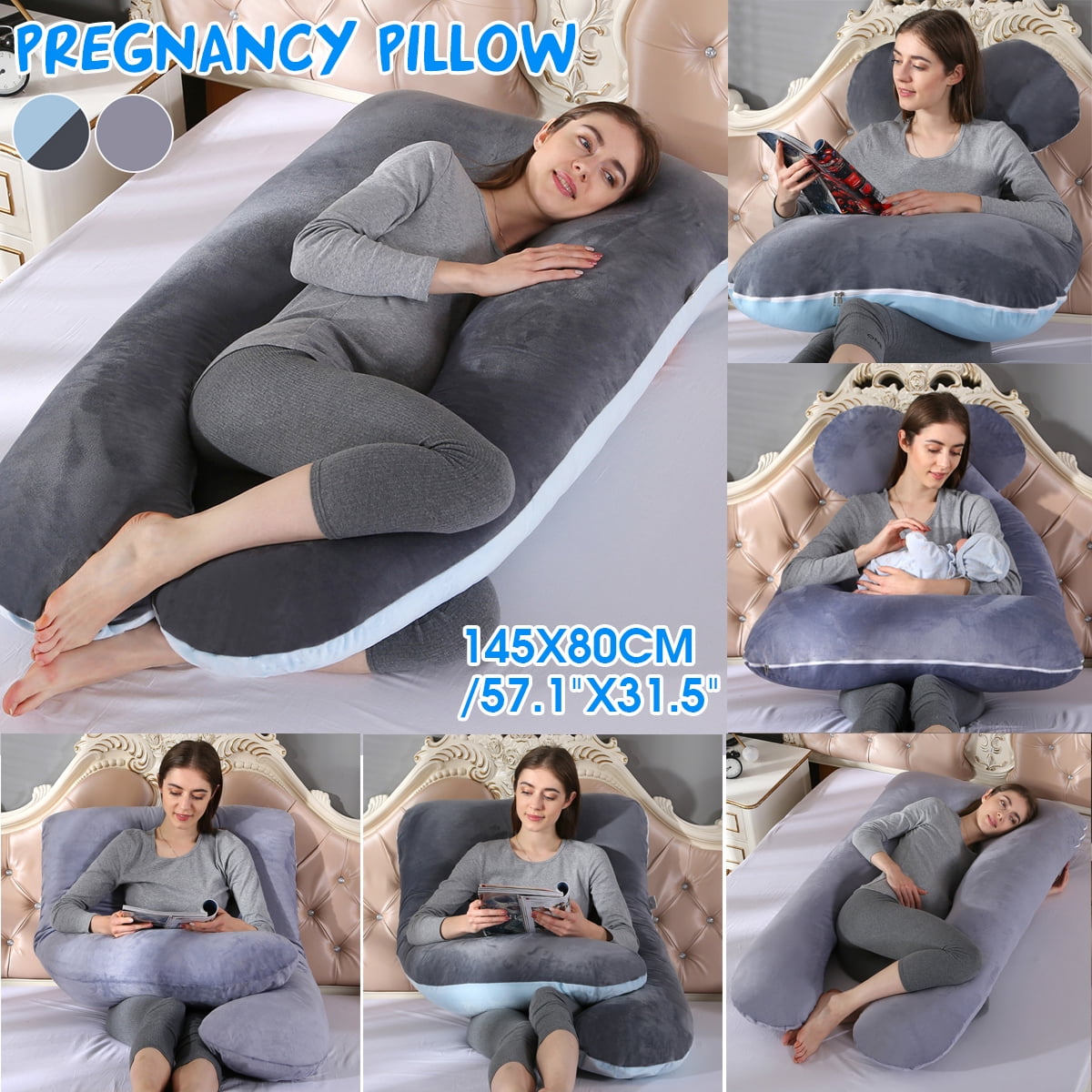 Pregnancy Pillow U Shaped Body Pillow Full Body Cushion Comfortable