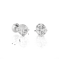 thumbnail image 2 of 1 1/2 Carat Diamond Round Stud Earrings for Women in 14k White Gold (G-H, SI2-I1, cttw) 4-Prong Setting and Screw Back by Privosa Fine Jewelry, 2 of 4