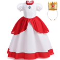 thumbnail image 1 of Vestido de encaje de gasa para niñas, traje de princesa Peach, Super Mario Brothers, fiesta, Carnaval, Halloween Fivean unisex, 1 of 2