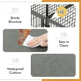 thumbnail image 3 of Wdmiya Large Dog Crate, 57 Inch Metal Kennel for Medium and Small Dogs, Safe Indoor & Outdoor XL Big Puppy Bottomless Cage with Comfort Mat, Pet Playpen Yard, Dog Fence Playpen, Silver, 3 of 7