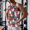 thumbnail image 5 of Rateoe Beautiful Flower Pattern Sleeveless Gym Shirt Muscle Tee Breathable Workout Shirt Slim-Fit Tank Quick Dry Fit Muscle Tank Top Bodybuilding Sleeveless T Shirt-Medium, 5 of 7
