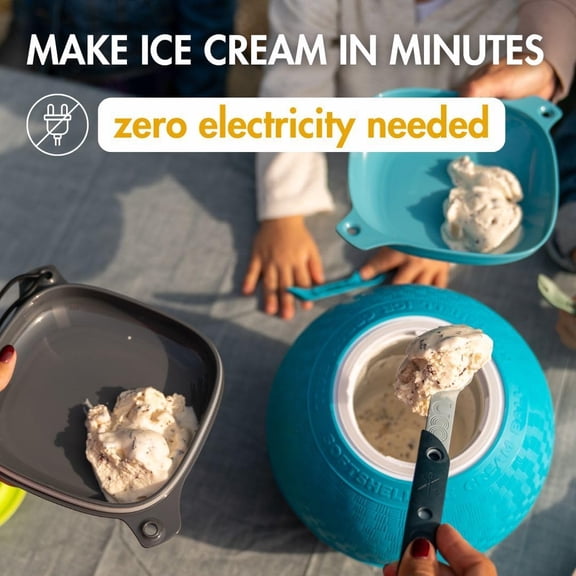 Yaylabs Softshell Ice Cream Ball Maker - Easy Homemade Treat with Recipe Booklet for Kids and Adults