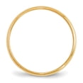 thumbnail image 4 of 14k Yellow Gold 2mm Lightweight Half Round Wedding Band Size 9.5, 4 of 5