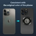 thumbnail image 6 of for iPhone 14 Pro Max Phone Case Magnetic AG Glass Frosted Case with Camera Lens Protector for iPhone 14 Pro Max Compatible with Magsafe Slim Full Body Protective Cover for Women Men-Black, 6 of 12