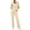 Khaki, variant on FchengtaiS Womens 2 Piece Ribbed Knit Outfits Lounge Matching Sets Long Sleeve Hoodies & Wide Leg Pants Fall Fashion Sweatsuits