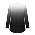 thumbnail image 4 of miqiqism Great discounts！Women's Tops Curved Hem Tees Pullover Shirts Gradient Crew Neck Tunic Blouses Loose Jumper Clothing,T# Black,X-Large, 4 of 6