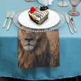 thumbnail image 4 of Nawy A Majestic Lion Majestic and Domineering Imposing and Imposing Dinner Napkin for Dining Table Kitchen Daily Party Housewarming Farmhouse Decor Party Dinner Decoration Washable Napkins 2 PCS, 4 of 7