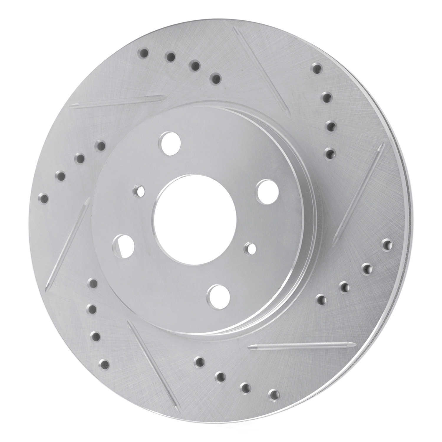 Dynamic Friction Company 631-76072L DFC Brake Rotor - Drilled And Slotted - Silver