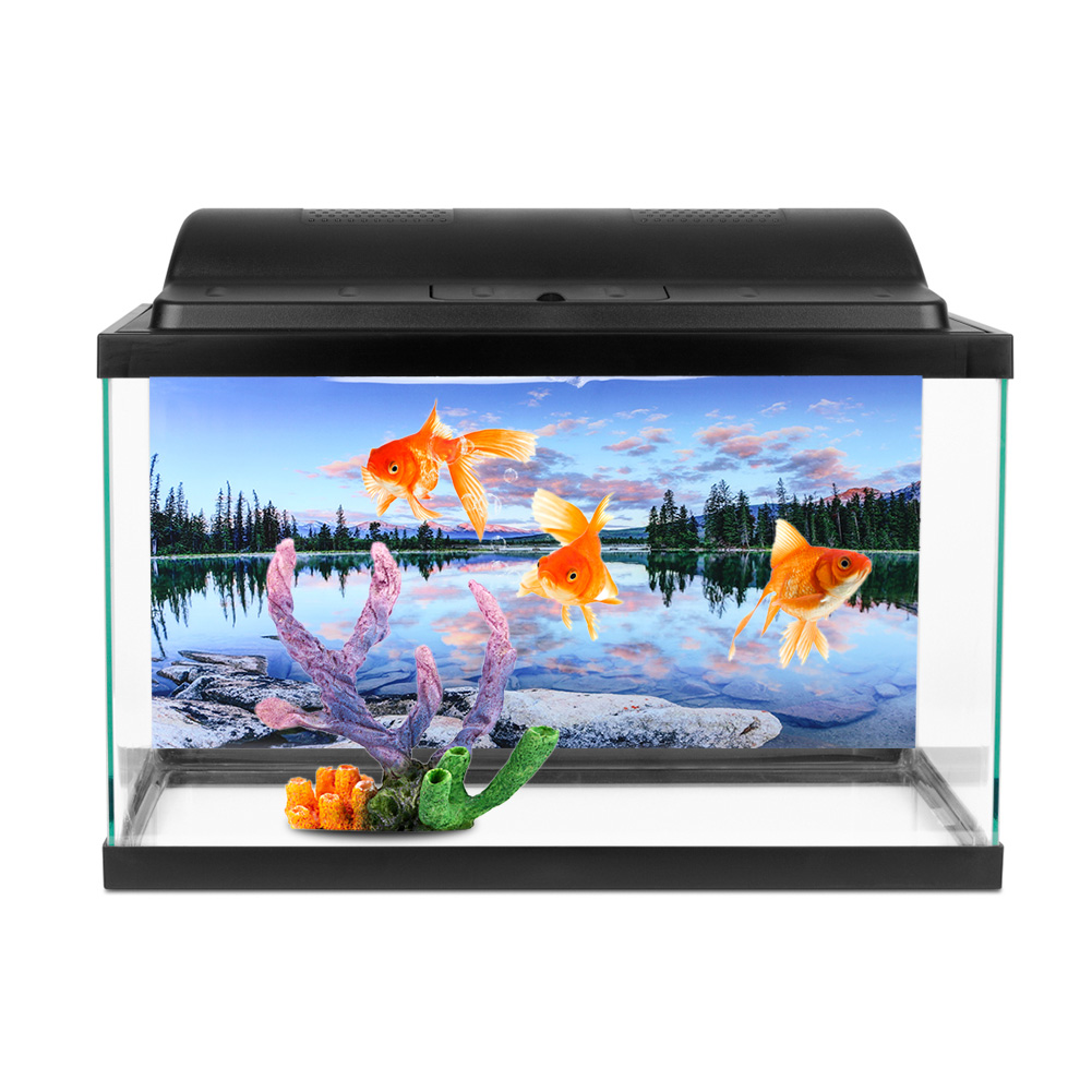 Tebru Aquarium Background Sticker, No Fading Aquarium Decorative