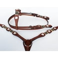 thumbnail image 3 of Horse Show Saddle Tack Bridle Western Leather Headstall Breast Collar 7855B, 3 of 3