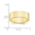 thumbnail image 3 of 10k Yellow Gold 7mm Lightweight Flat Wedding Band Size 5 1FLL070, 3 of 4