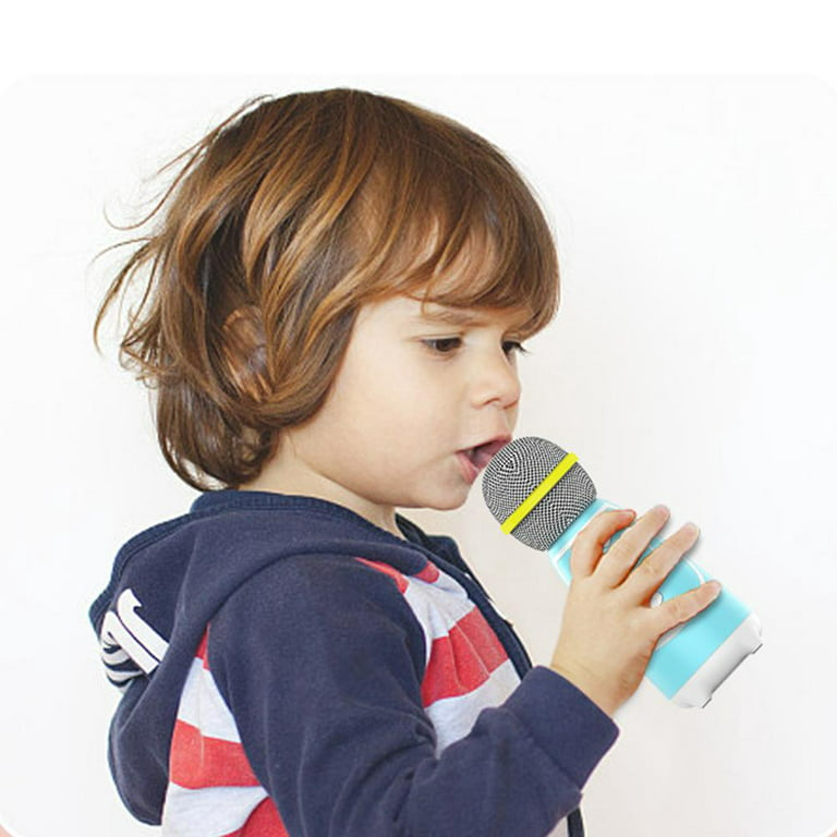 Wireless Microphone Karaoke Portable Bluetooth Microphone for Kids 360  Degree Surround Handheld Mic Speaker Machine 