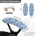 thumbnail image 6 of FKELYI Office Chair Slipcovers with 2 Pcs Stretchable Armrest Covers for Armchair Blue Butterfly Print Soft Breathable Swivel Computer Chair Protector Home Office Decor, 6 of 7