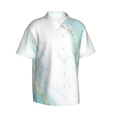 thumbnail image 2 of Daiia Gold Lines Marble Watercolor Hawaiian Shirt for Men Gentle Cotton Regular Short Sleeve Casual-XX-Large, 2 of 9