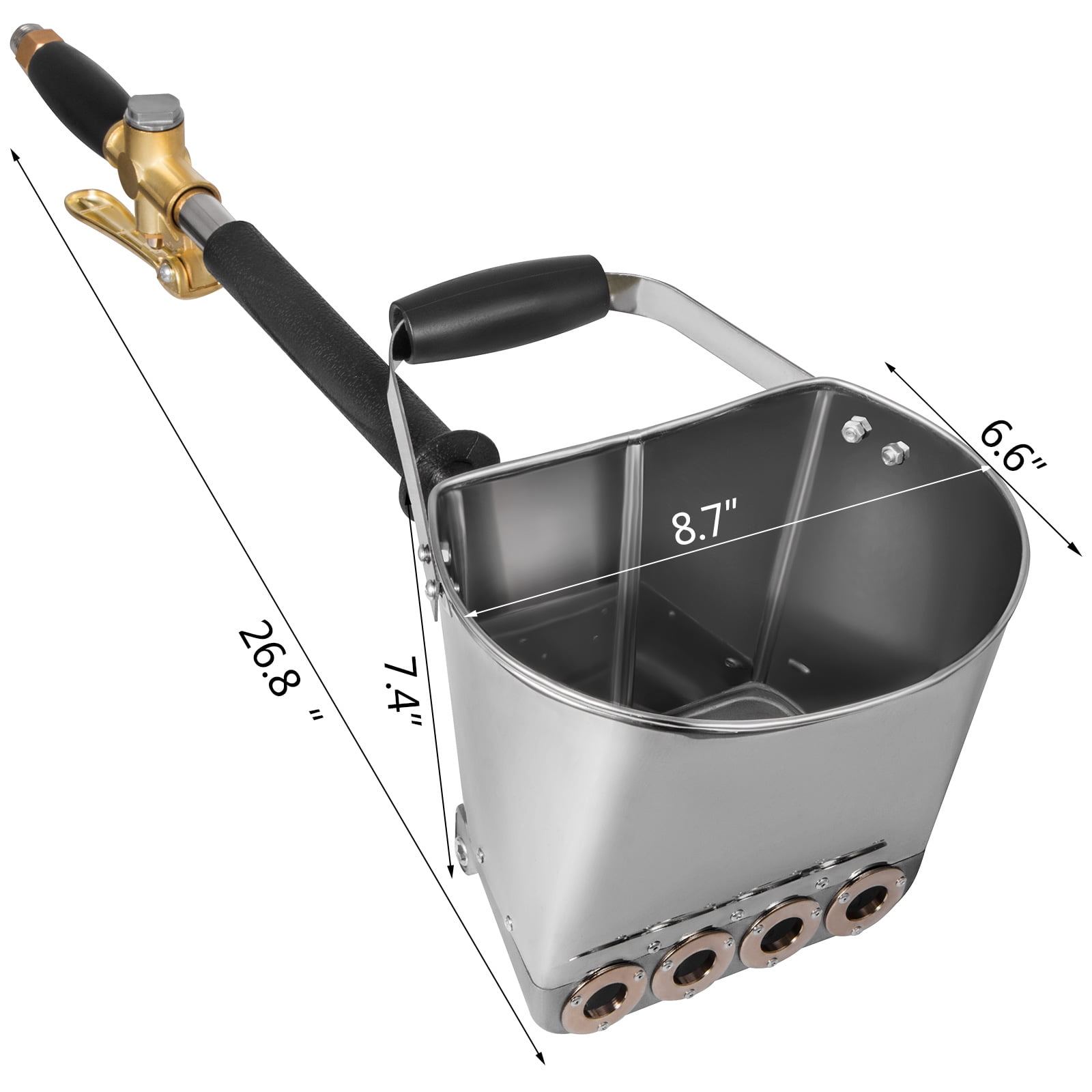 BENTISM Mortar Plaster Concrete Cement Sprayer 4 Jet 3Hp Stucco Sprayer Plaster Sprayer Cement Mortar Spray Gun Manual Sprayer Wall Painting Concrete Tool