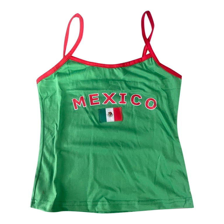 Hpapadks Tank Top for Women Vintage 90S Streetwear Brazil Crop Top