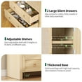 thumbnail image 6 of 71" Tall Arched Kitchen Pantry Storage Cabinet with Rattan Doors,Wood Pantry Cabinet with 2 Drawers and 6 Shelves for Dining Room, Living Room,Natural, 6 of 14