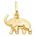 thumbnail image 2 of 14K Yellow Gold Elephant Strength & Luck Charm Pendant with 0.9mm Singapore Chain Necklace, 2 of 6