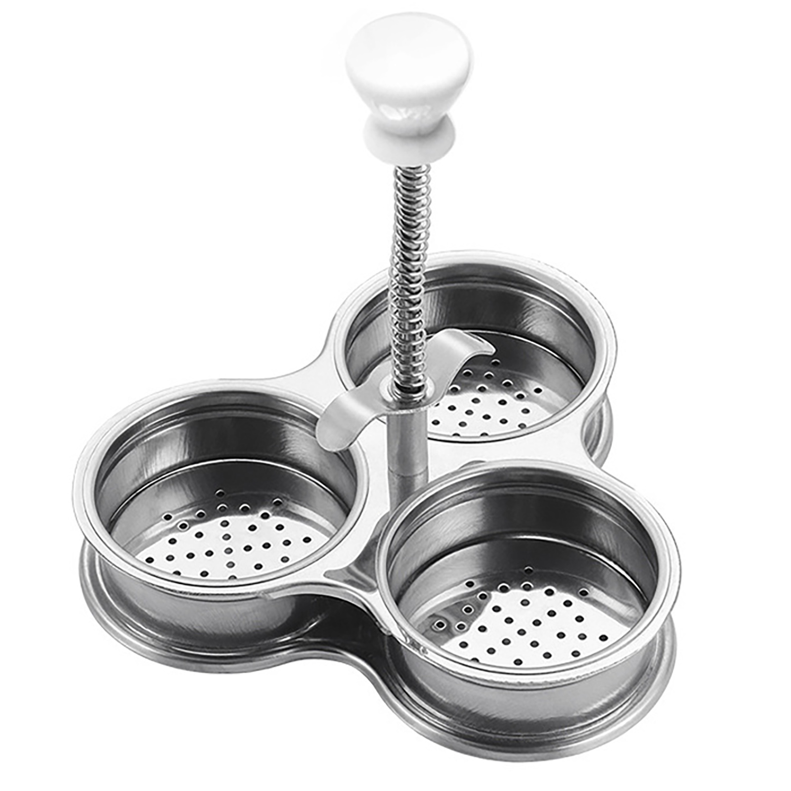 Siyoer 3 Cups Egg Poacher Tray, Poached Egg Maker, Egg Steamer Insert