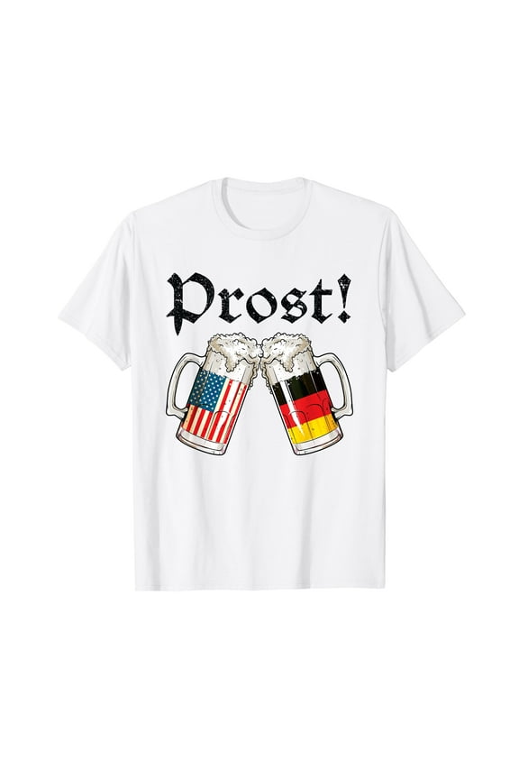 Oktoberfest Shirt American German Flag Beer Prost T-Shirt