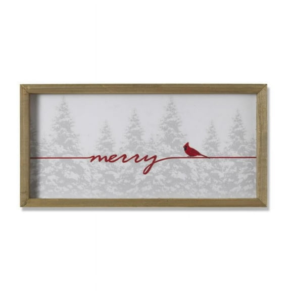 Gerson White Holiday Cardinal Wall Sign
