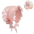 thumbnail image 2 of Bran Baby Baptism Hat Toddler Lace Princess Cap Girl Hood Hat Lovely Nice Princess Child Child Girl Baby Hat Beanie New Lace Flower Pencil, 2 of 5