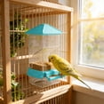 thumbnail image 6 of FeiFu Automatic Feeder Transparent Wall-Mounted Bird Cage Feeder No-Mess Food Container for Small Birds Parakeet Cockatiel Pet Supplies, 6 of 6